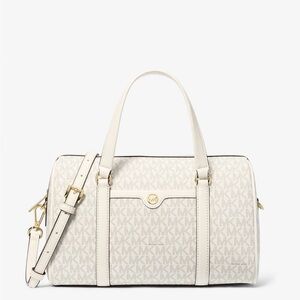 Jet Set Travel Medium Signature Logo Duffel Crossbody Bag